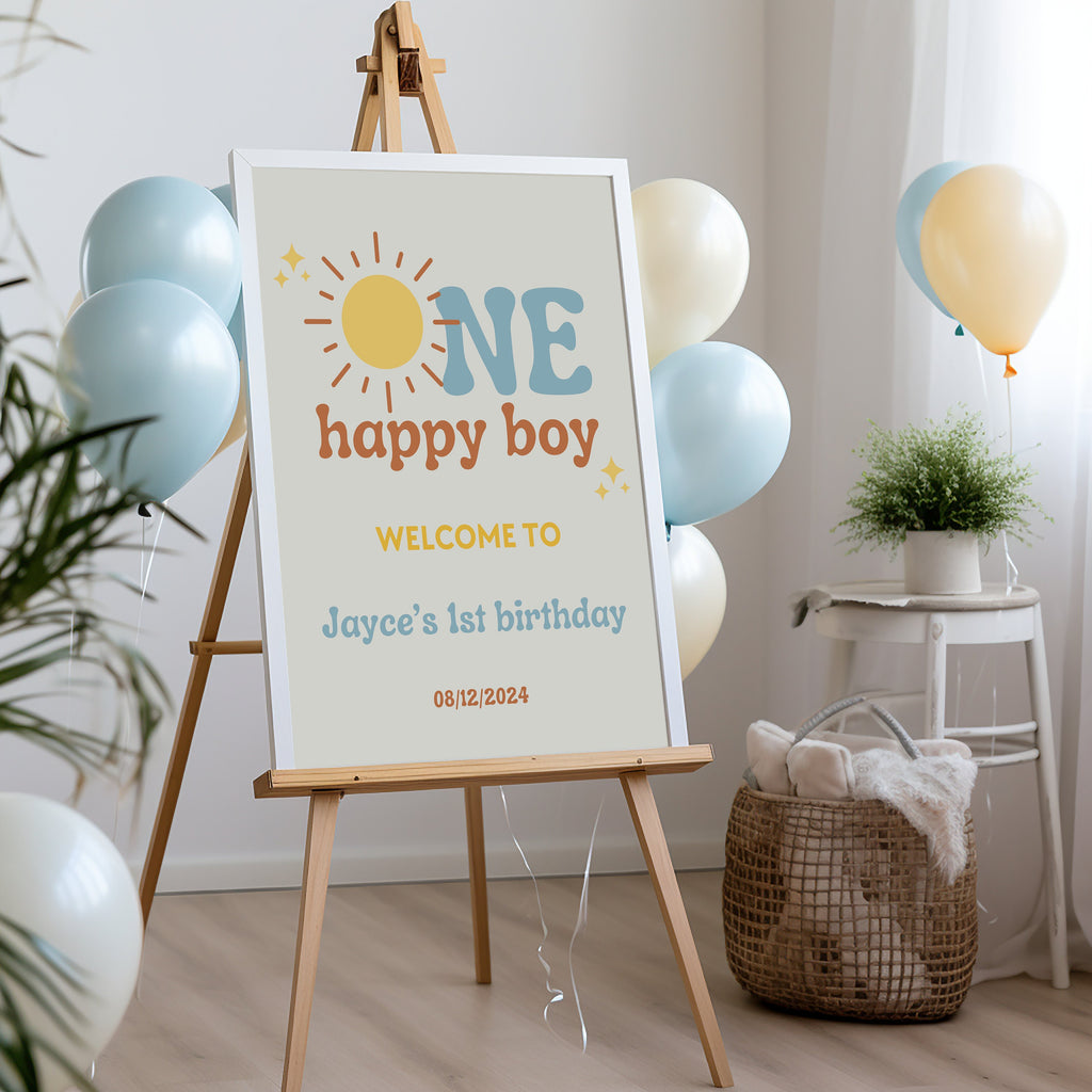 One Happy Boy Welcome Sign