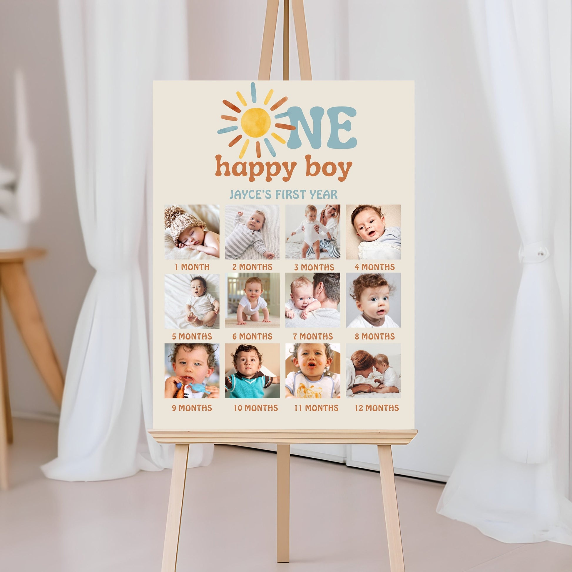 One Happy Boy Photo Board - Digital Download