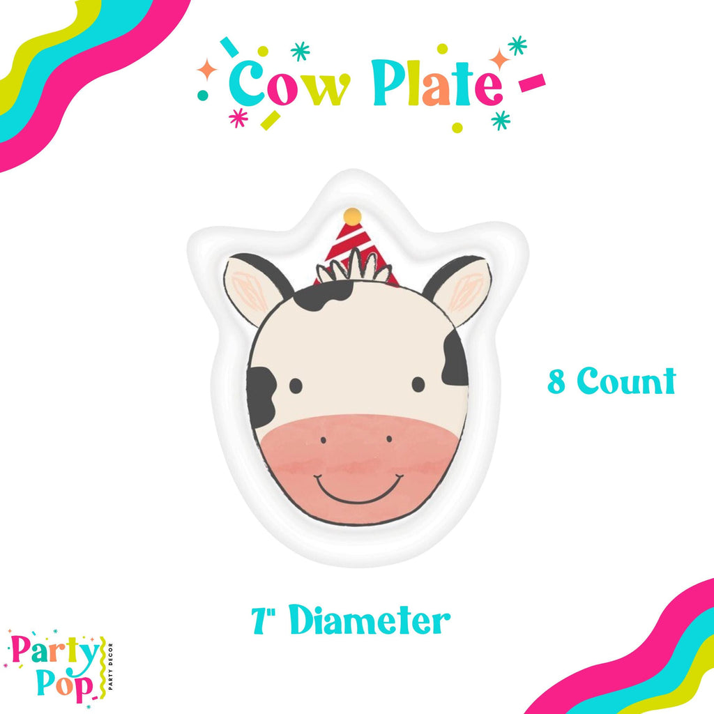 Cow Birthday Plate - Farm Animal Birthday Decor