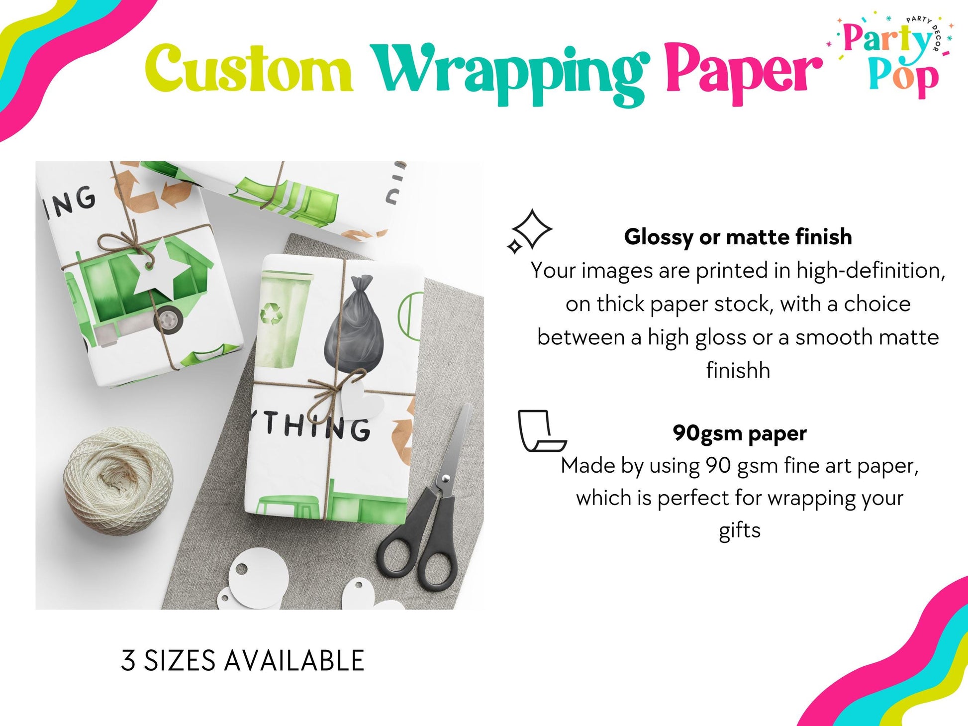 Trash Bash Custom Wrapping Paper