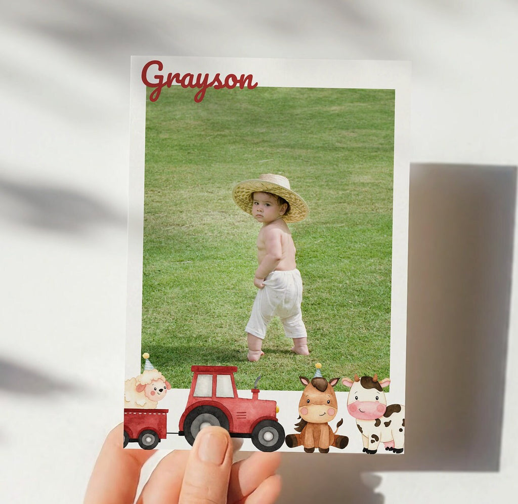 Farm Animal Birthday Invitation - Farm Birthday Party - Digital Download