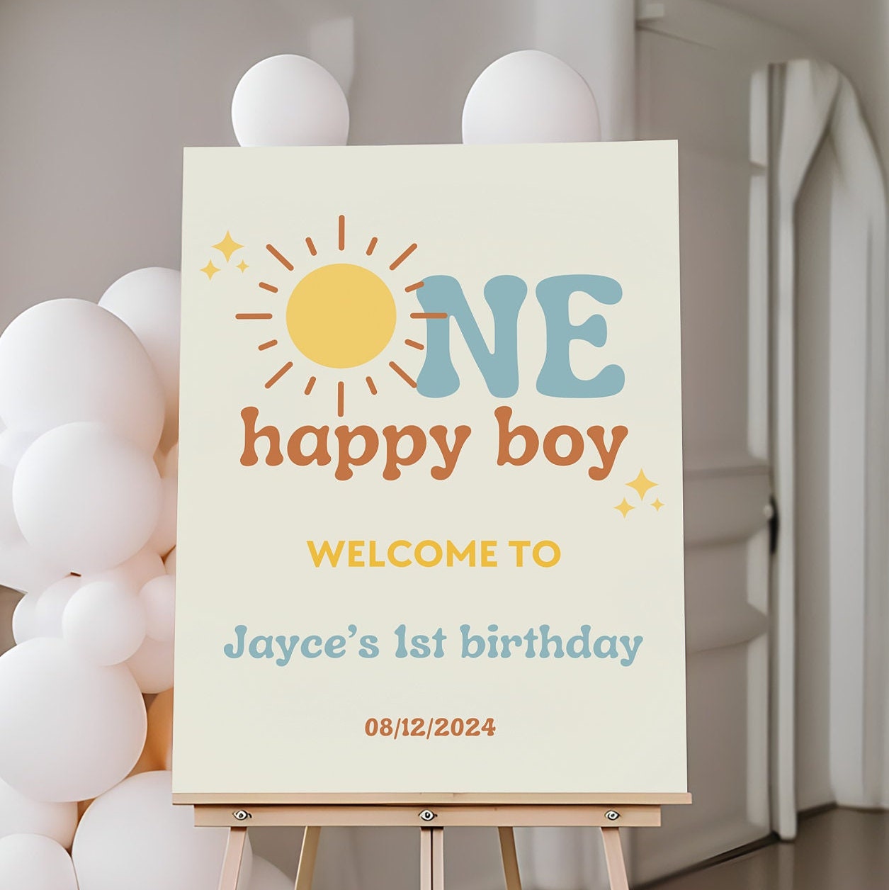 One Happy Boy Welcome Sign