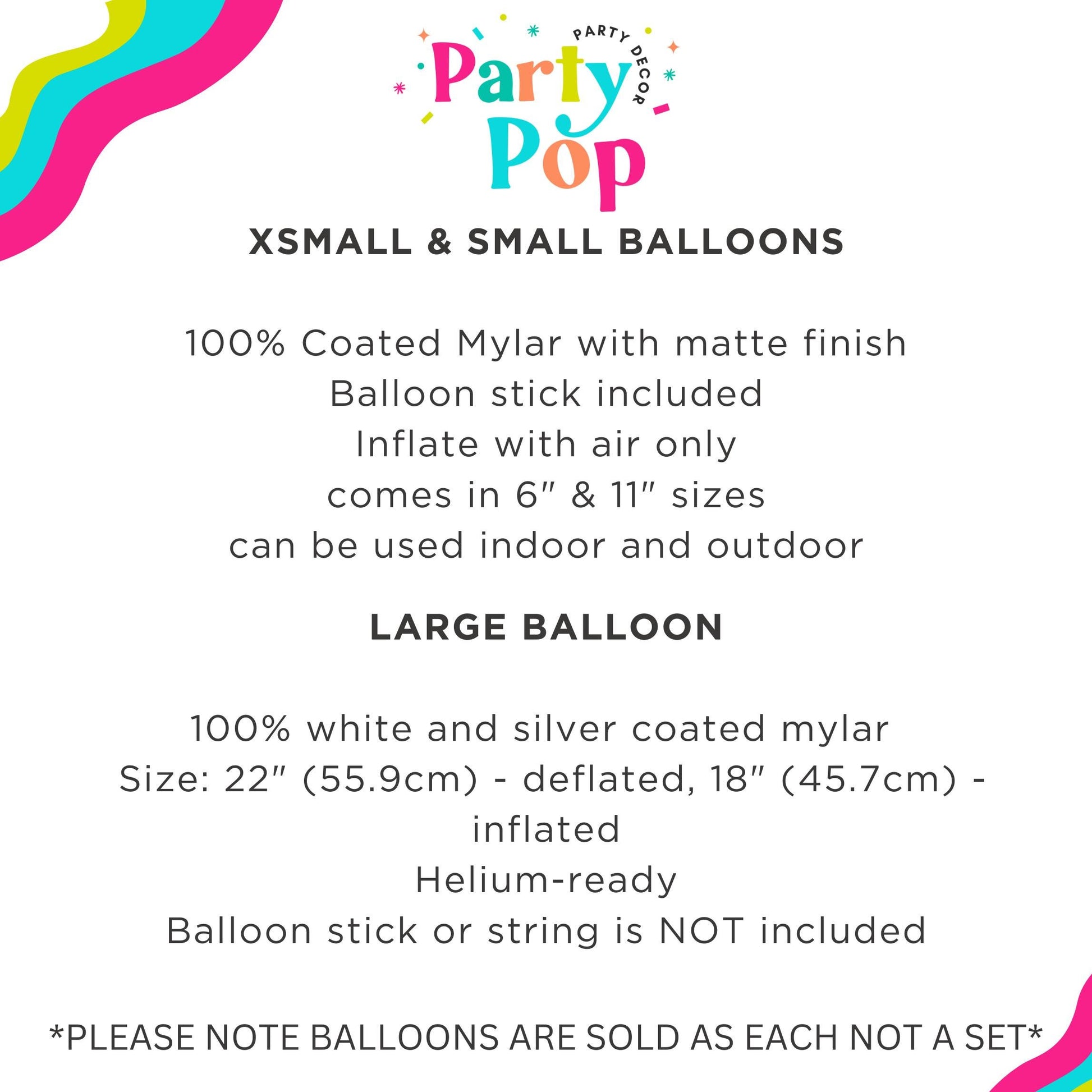 Sweet One Custom Birthday Balloons - Sweets Theme Party