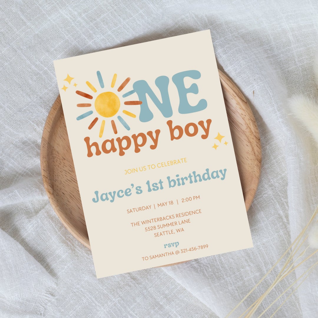 One Happy Boy Sunshine Birthday Bundle – Digital Download