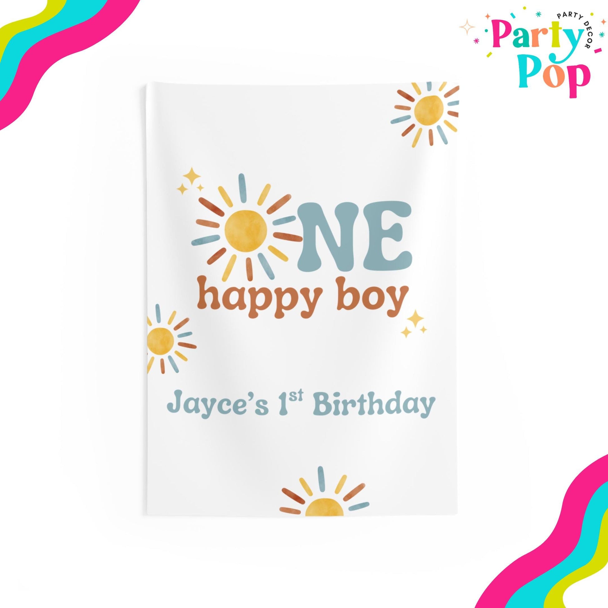 First Trip Around The Sun - Birthday Banner - Sunshine Theme