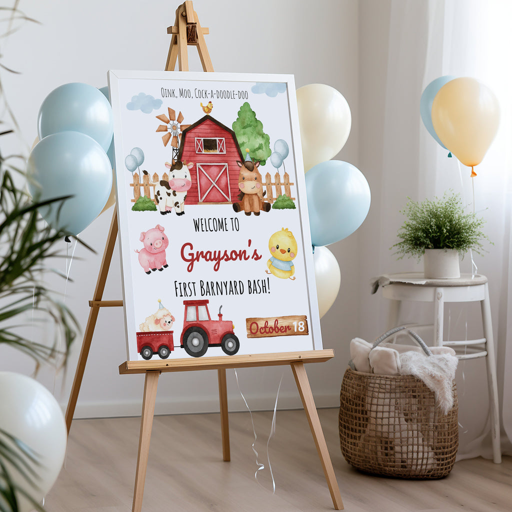 Farm Animals - Farm Party Decor - Digital Download