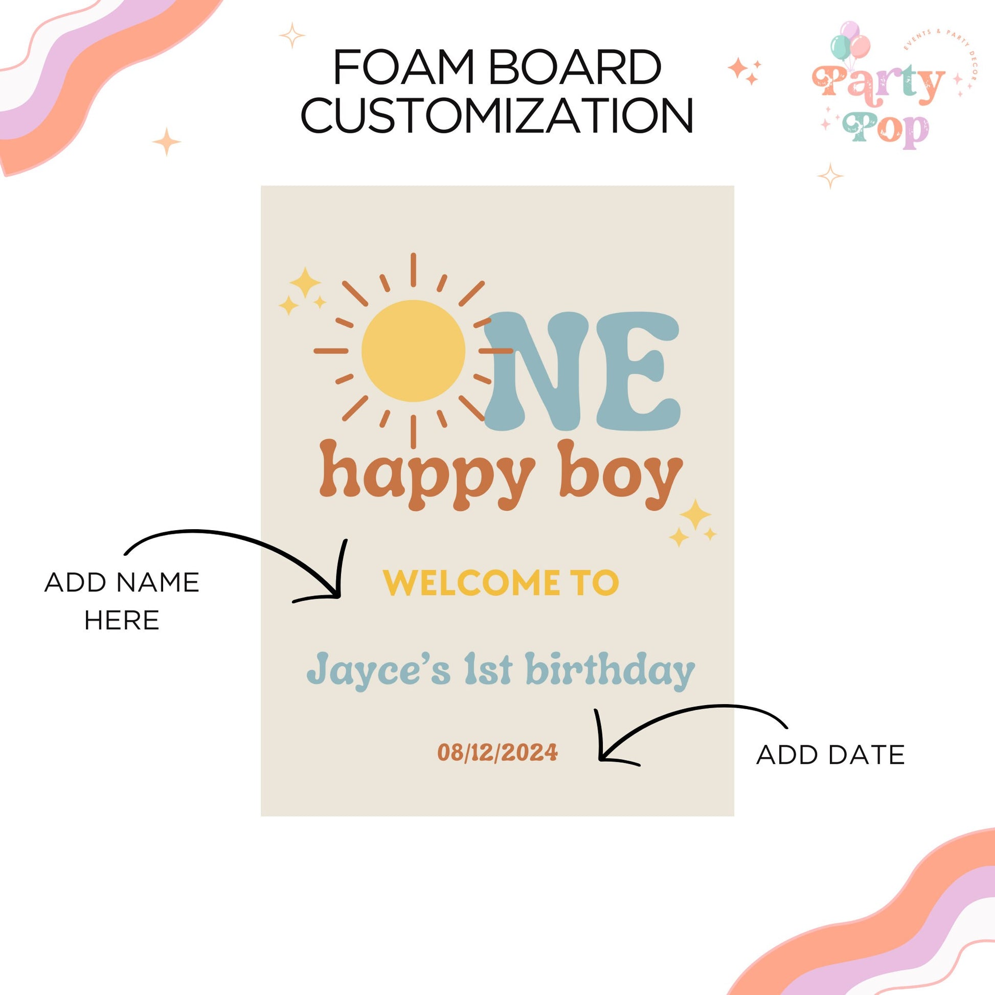 One Happy Boy Welcome Sign