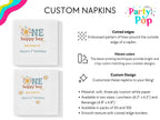 One Happy Boy Custom Napkins - Sunshine Boho Theme