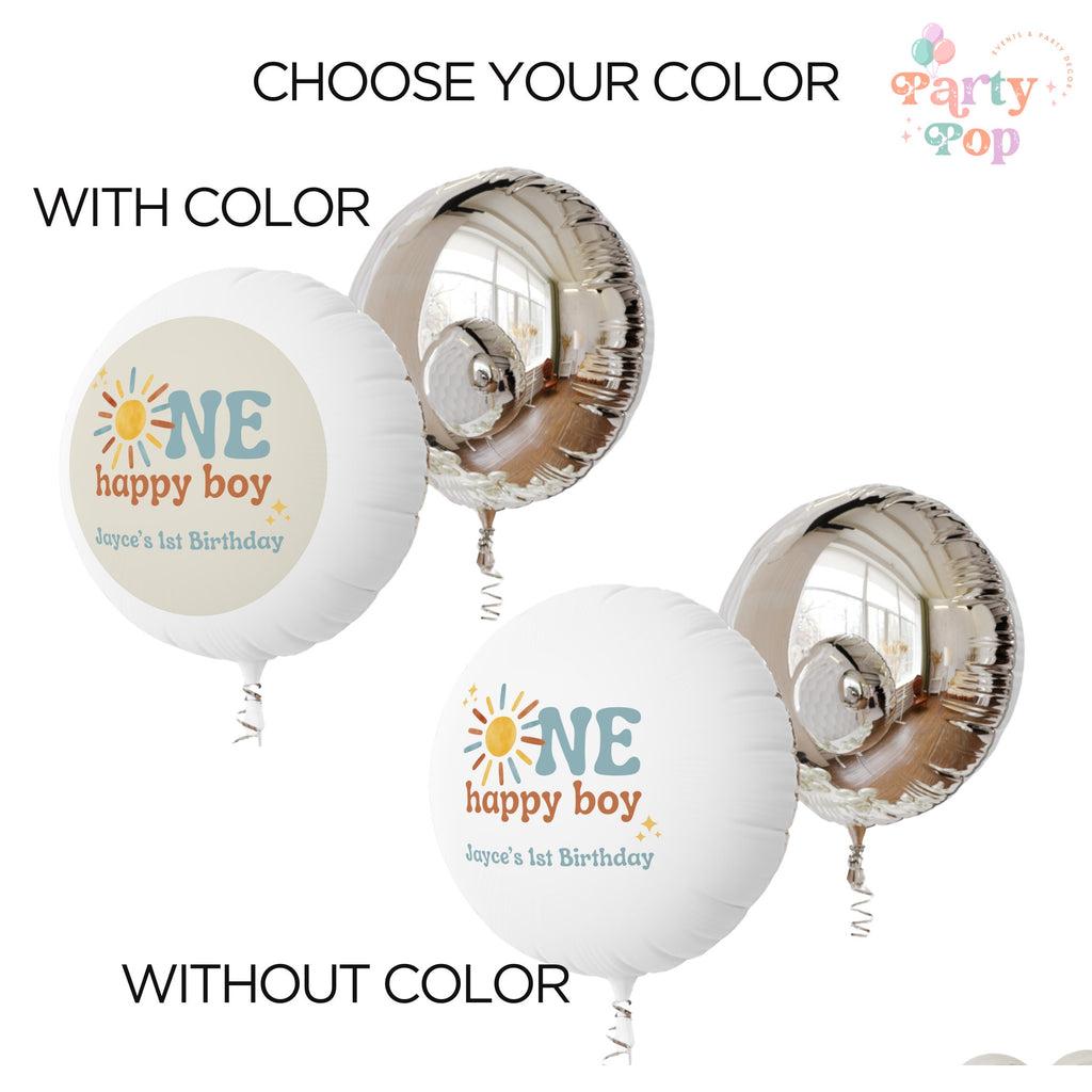 One Happy Boy 1st Birthday Balloon - 1st Trip Around The Sun