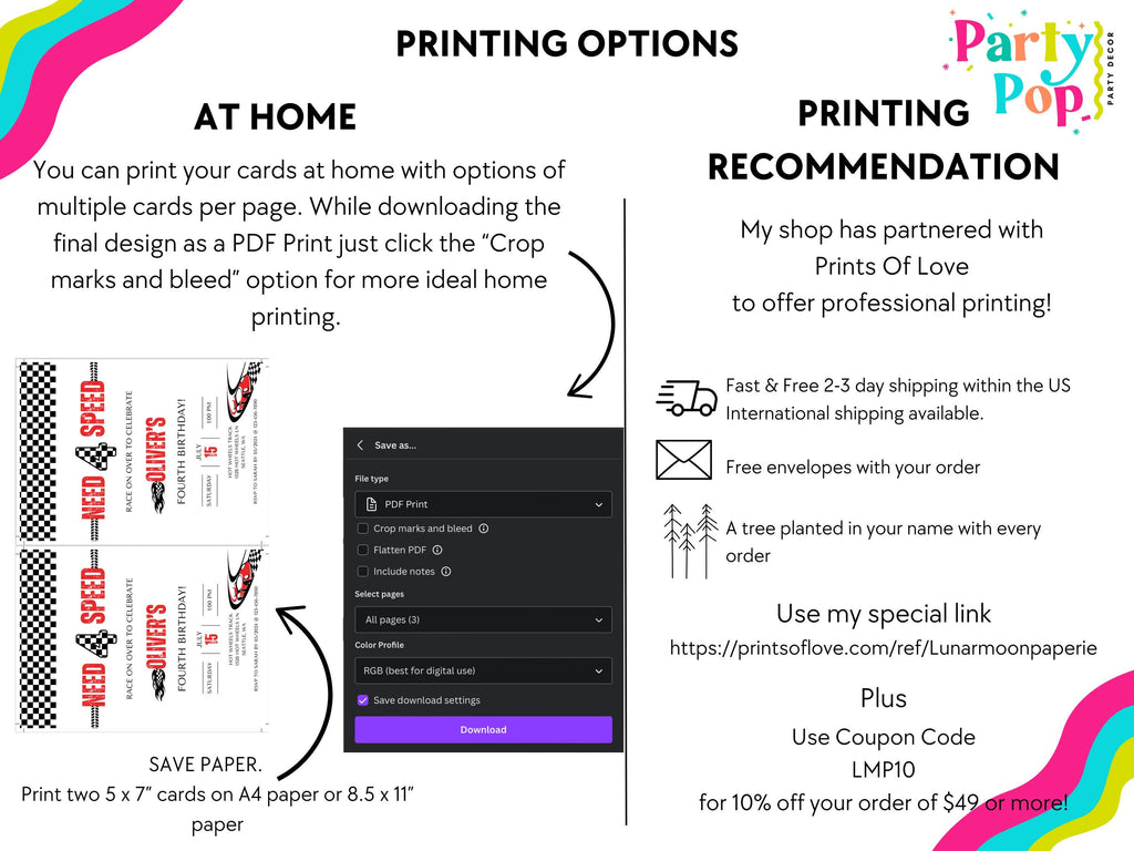 Need Four Speed Birthday Invitation - Digital Download