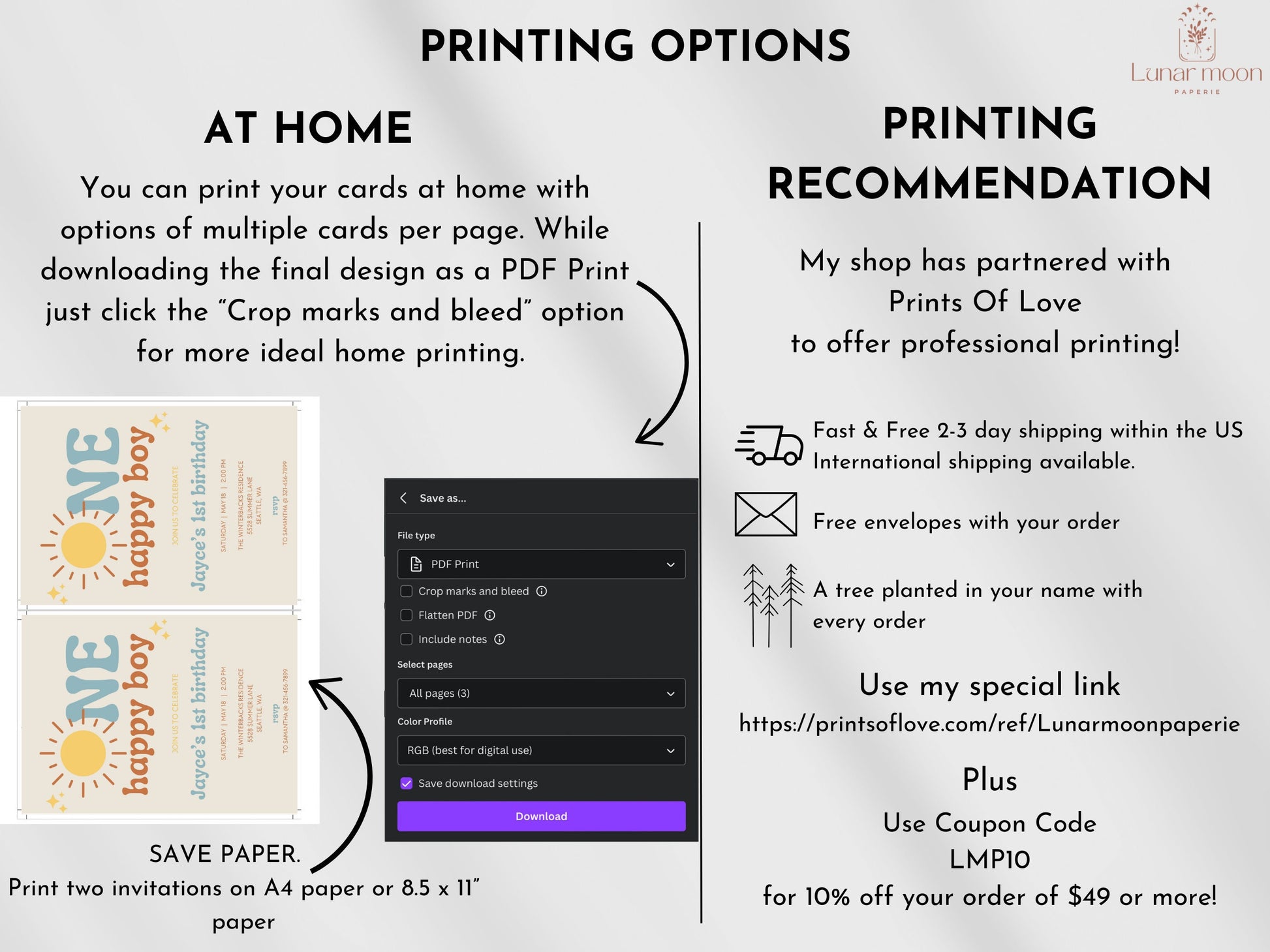 One Happy Boy 1st Birthday Invitation - Digital Download