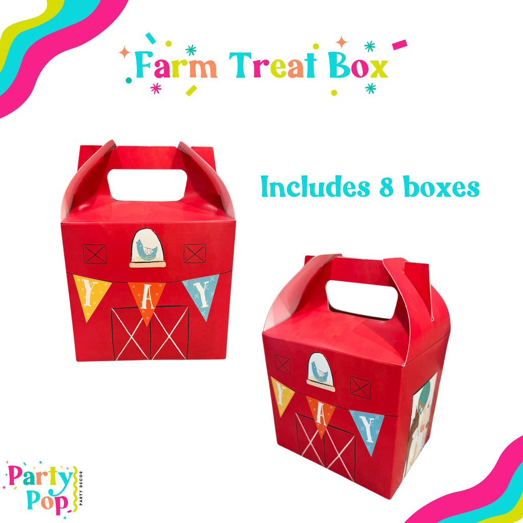 Treat Boxes- Farm Animal Birthday Party Decor