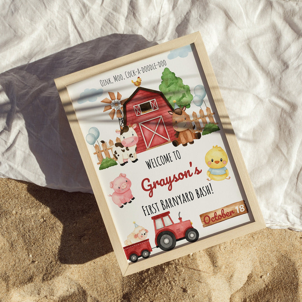 Farm Animals - Farm Party Decor - Digital Download