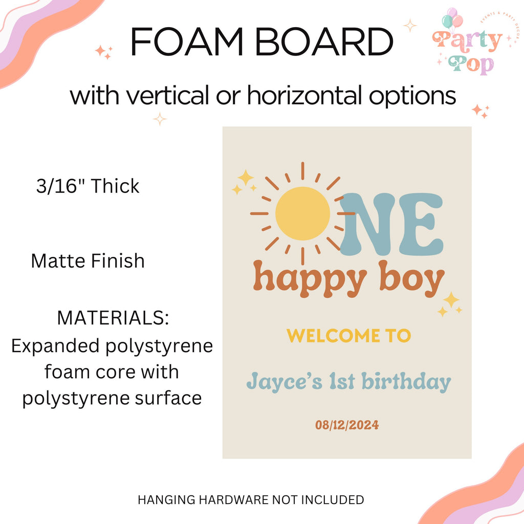 One Happy Boy Welcome Sign