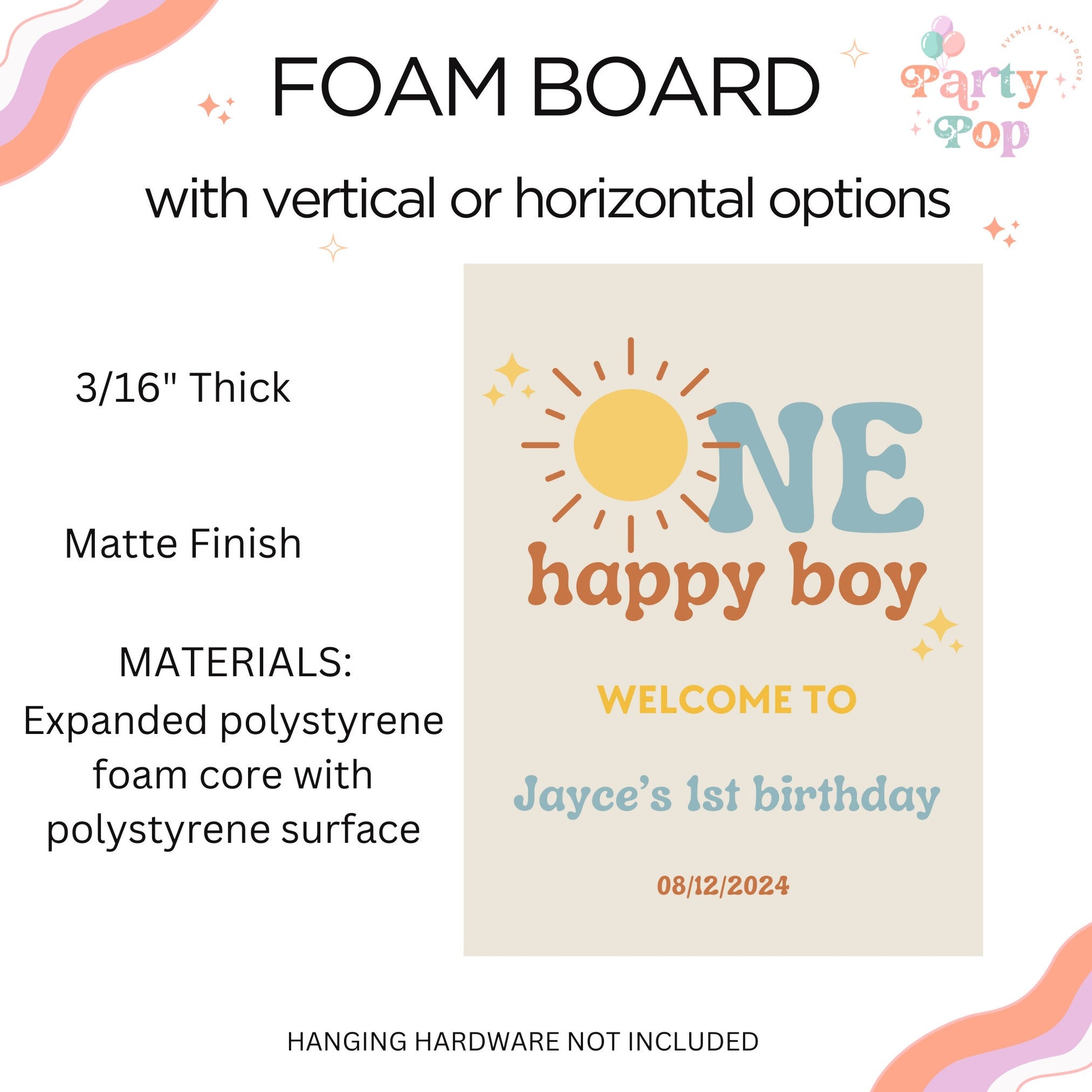 One Happy Boy Welcome Sign