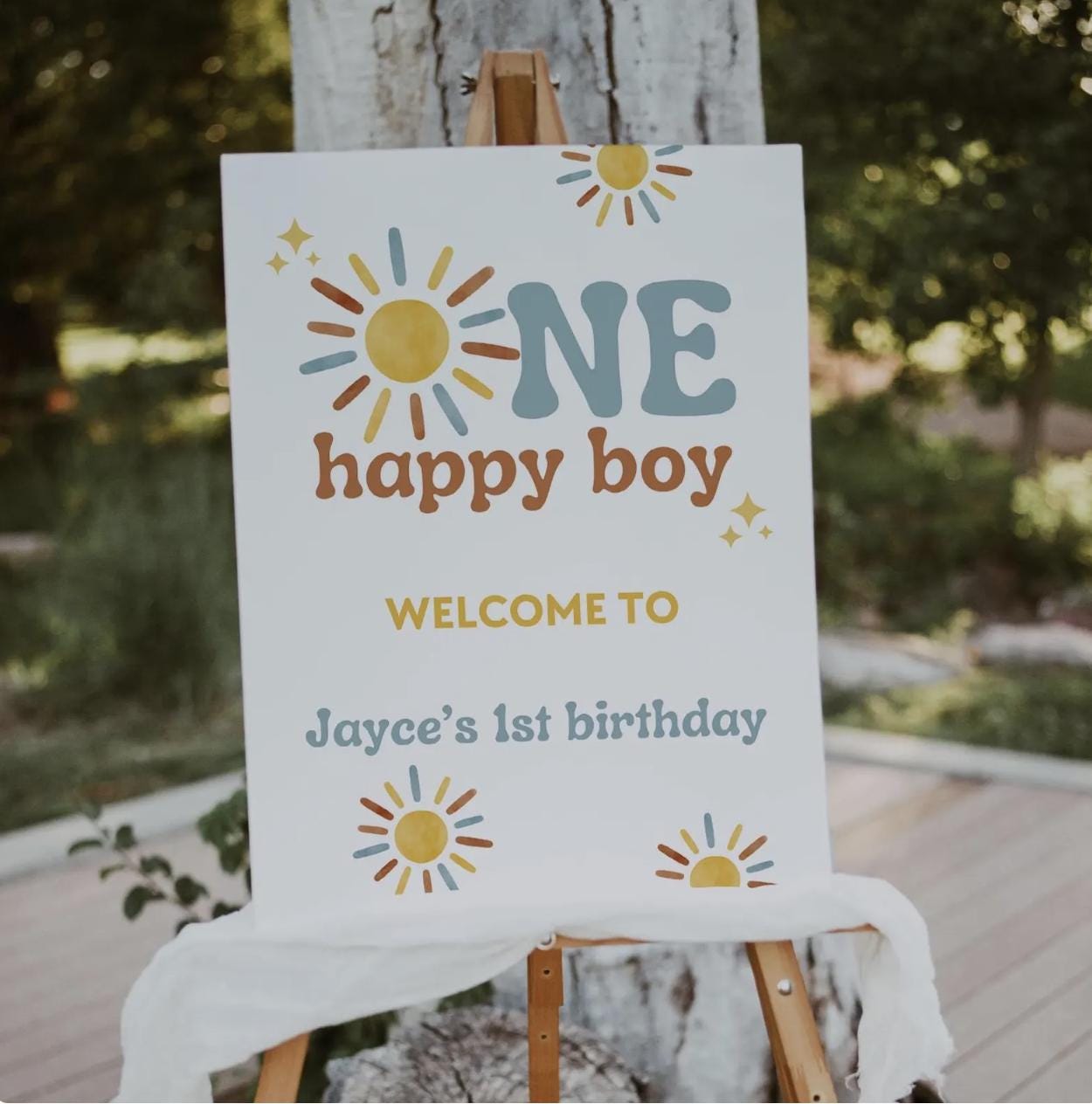 First Trip Around The Sun - Birthday Banner - Sunshine Theme