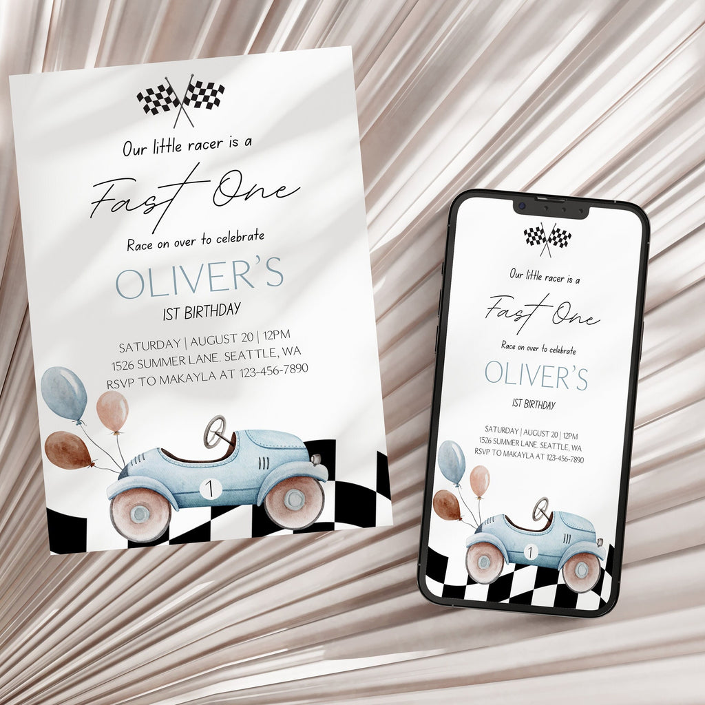 Fast One Birthday 1st Birthday - Digital Download