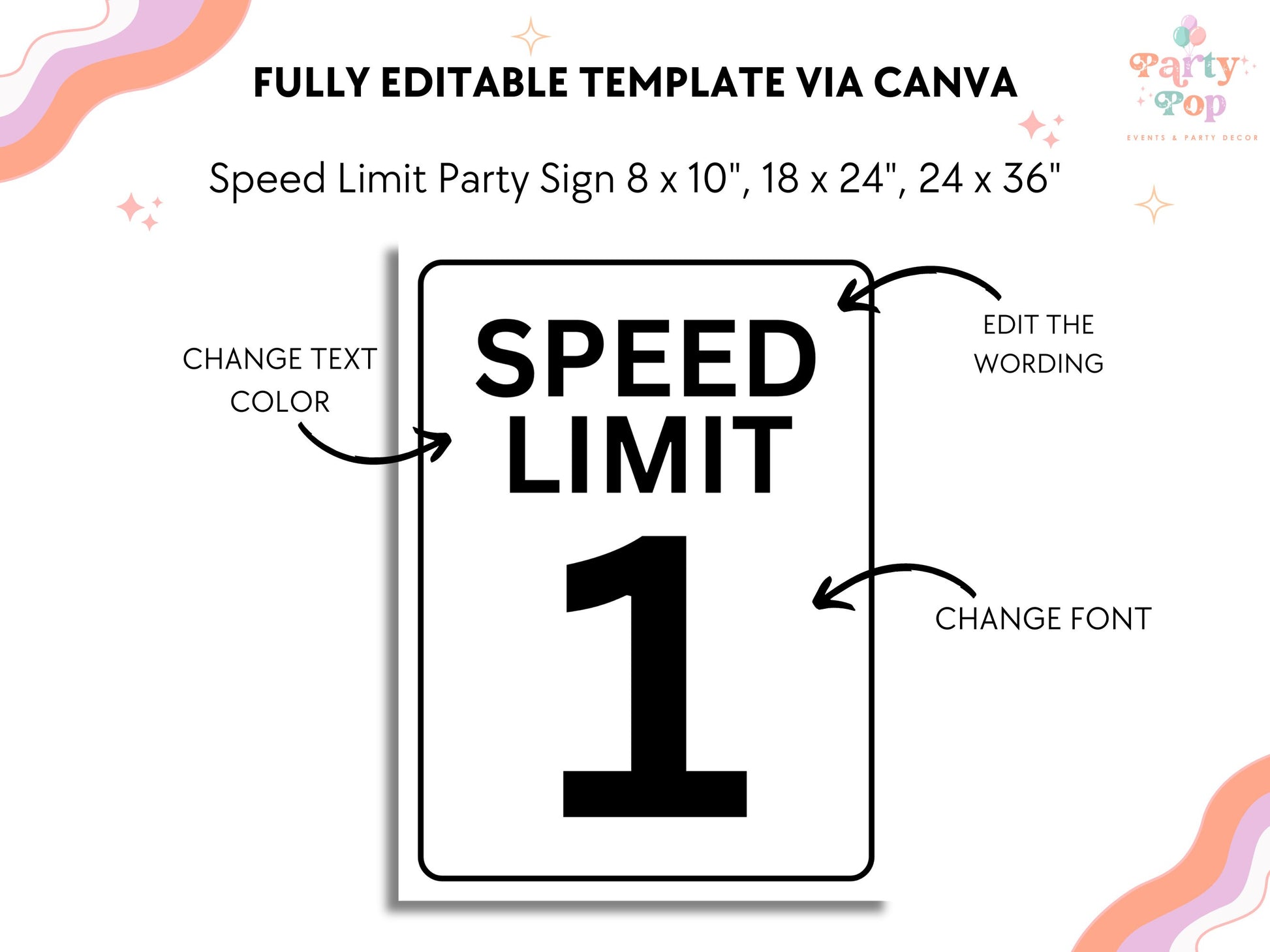 Speed Limit Sign - Race Car Theme - Digital Download