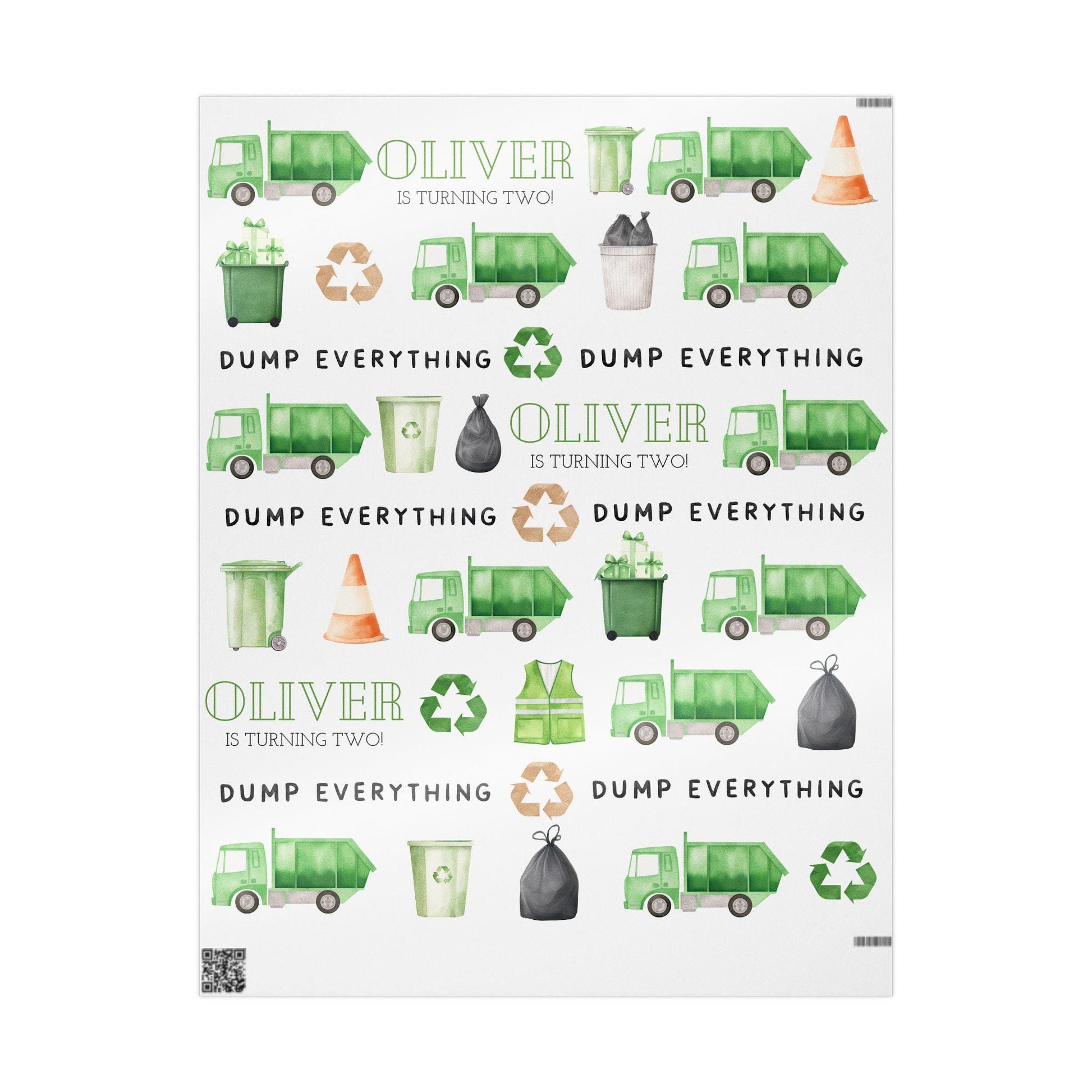 Trash Bash Custom Wrapping Paper