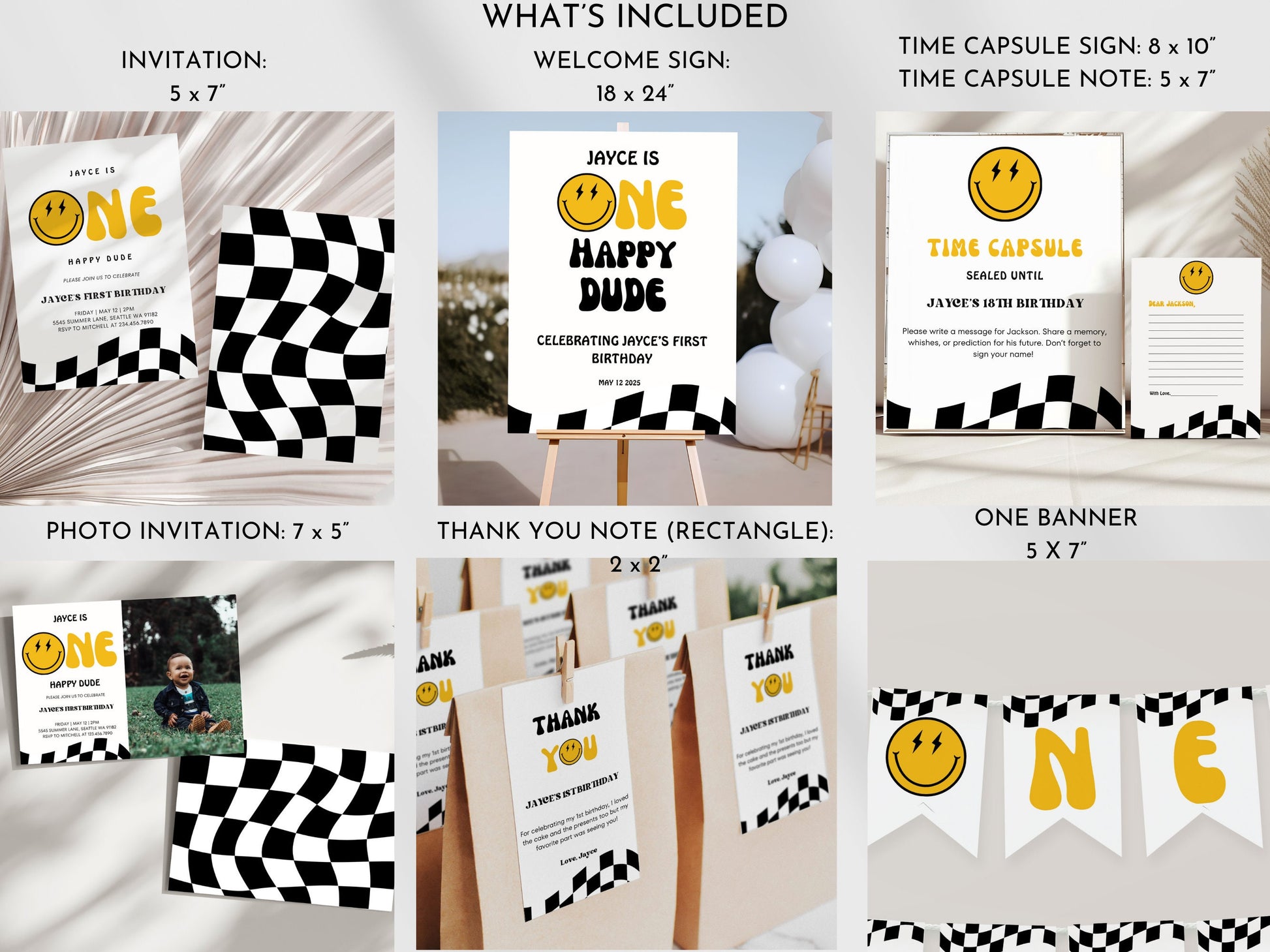 One Happy Dude Birthday Bundle | One Happy Dude | One Happy Dude Invitation | One Happy Dude Birthday | 1st Birthday Invitation | Editable