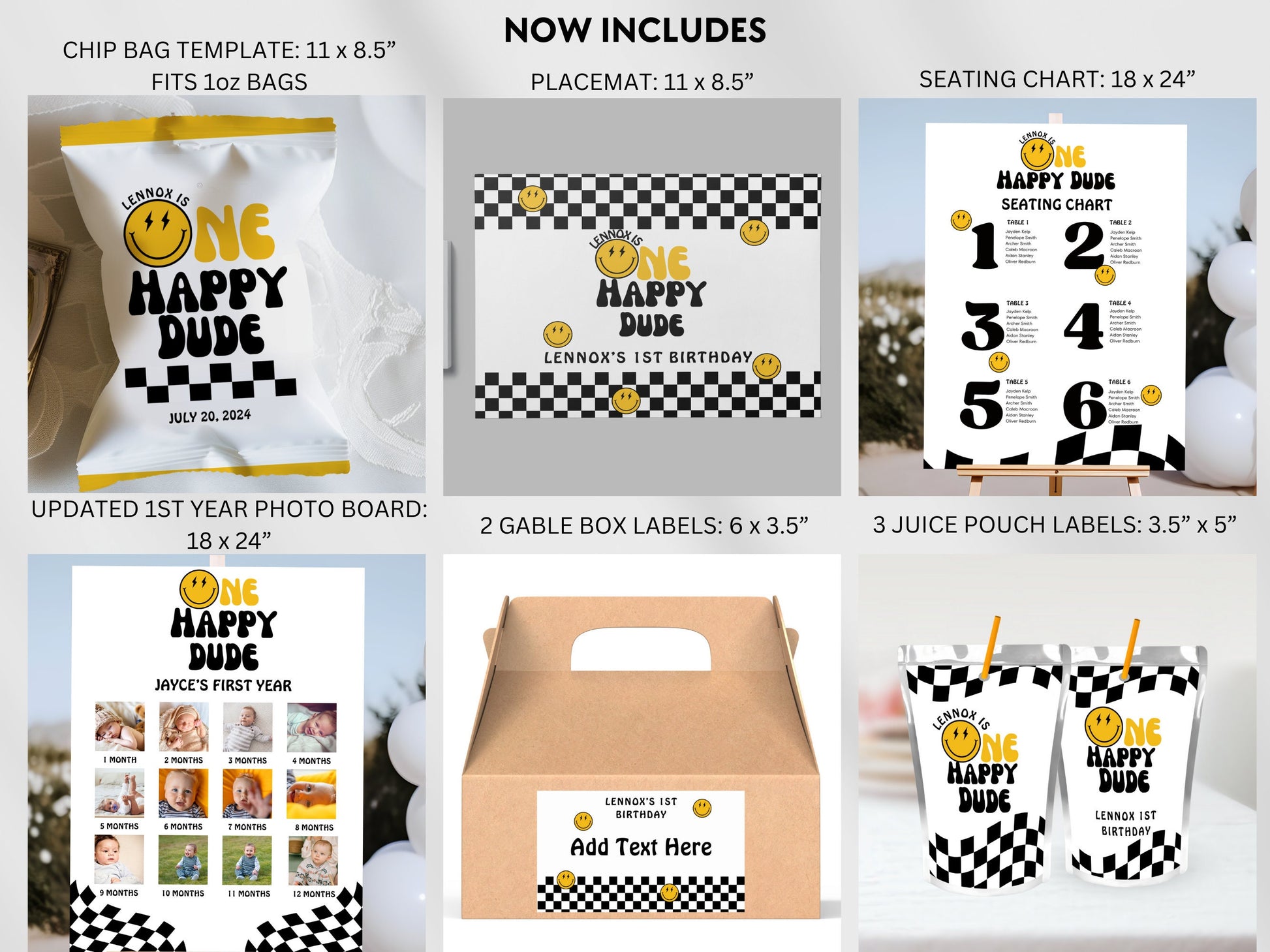 One Happy Dude Birthday Bundle | One Happy Dude | One Happy Dude Invitation | One Happy Dude Birthday | 1st Birthday Invitation | Editable