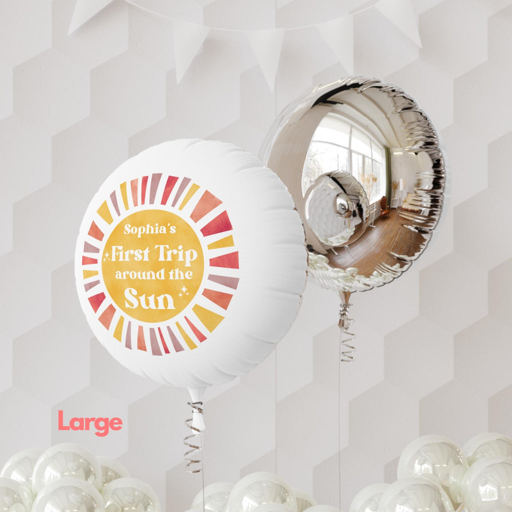 First Trip Around The Sun Balloon | First Birthday Party Decor | Boho Sun | Custom Balloon | 1st Birthday