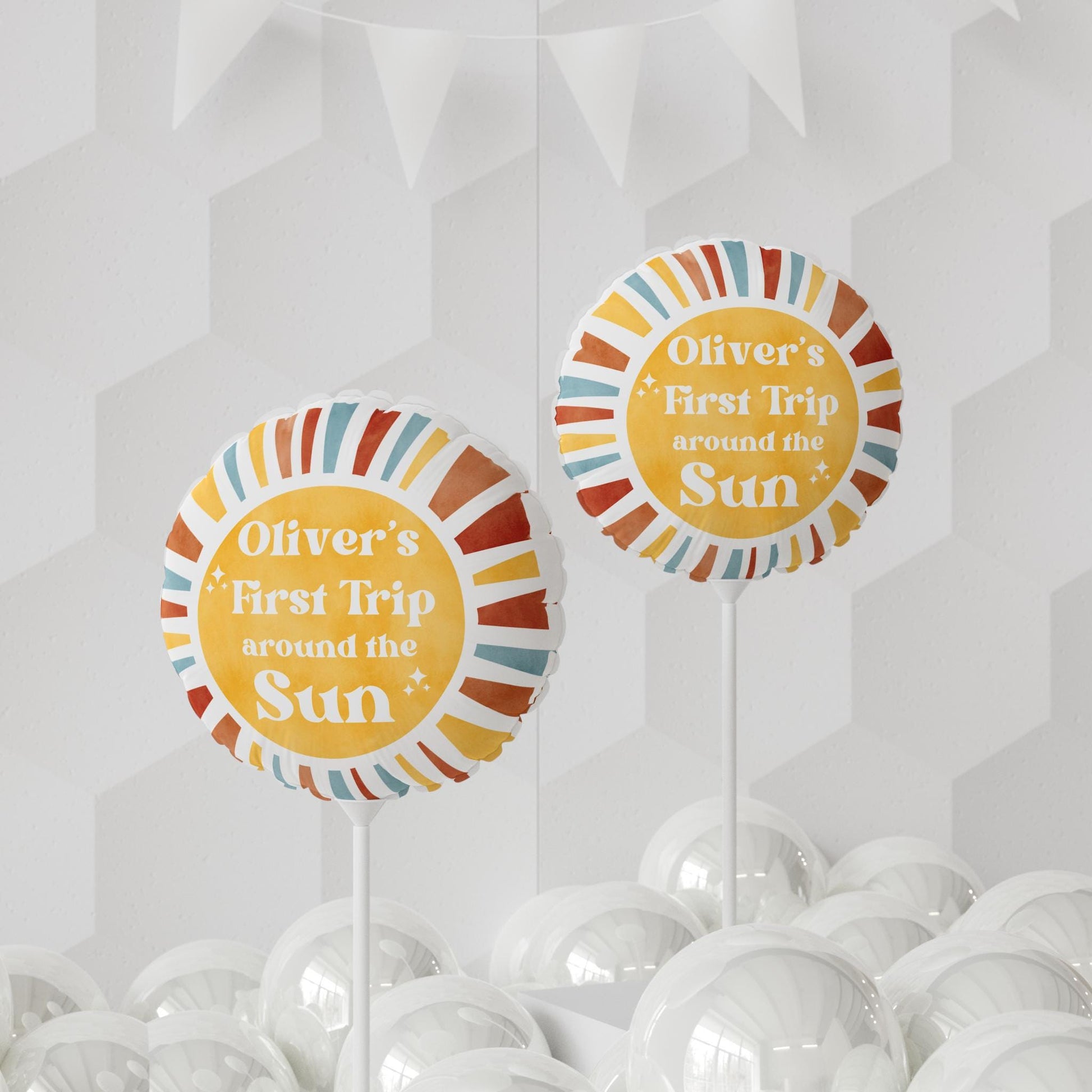 First Trip Around The Sun Balloon | First Birthday Party Decor | Boho Sun | Custom Balloon | 1st Birthday
