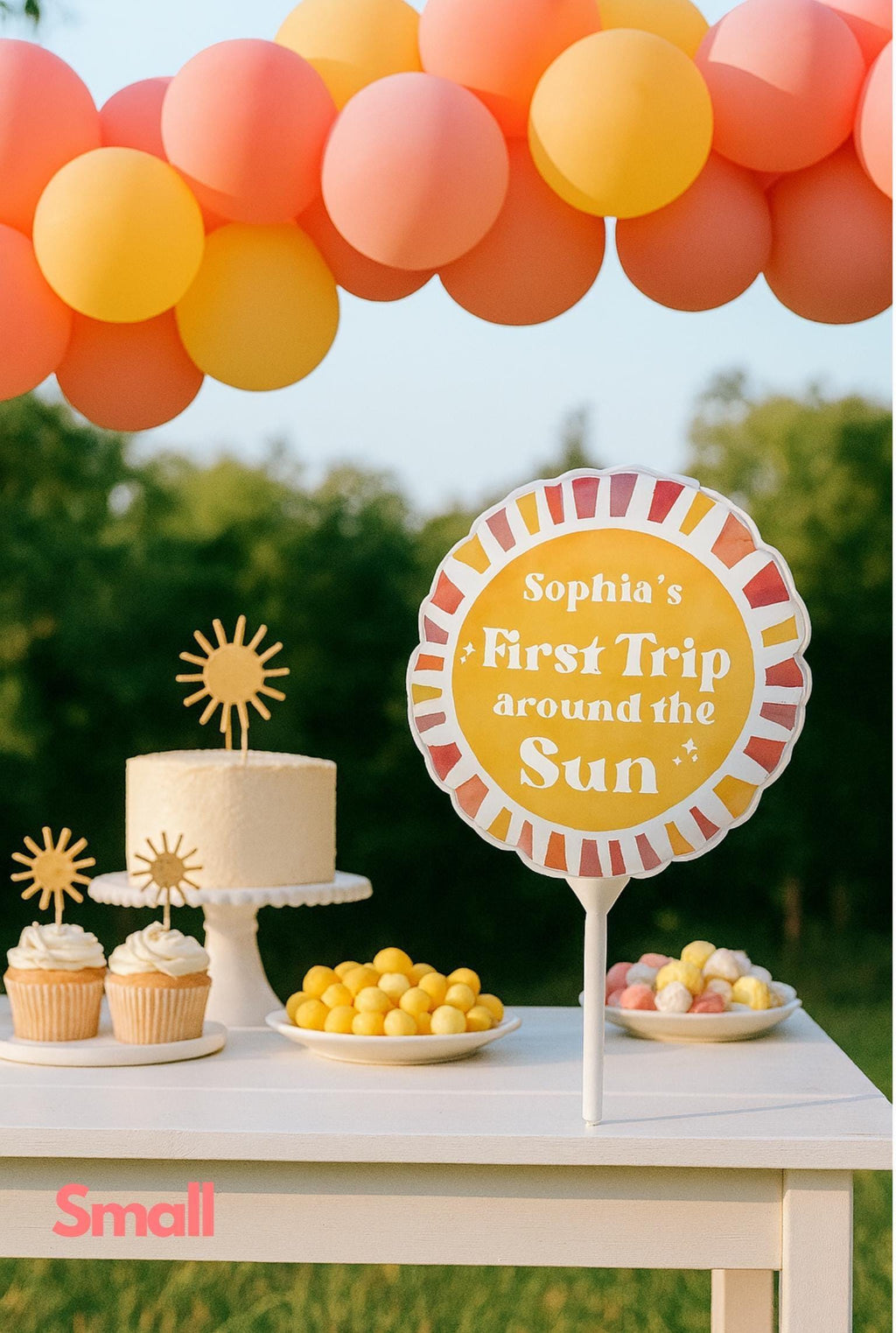 First Trip Around The Sun Balloon | First Birthday Party Decor | Boho Sun | Custom Balloon | 1st Birthday