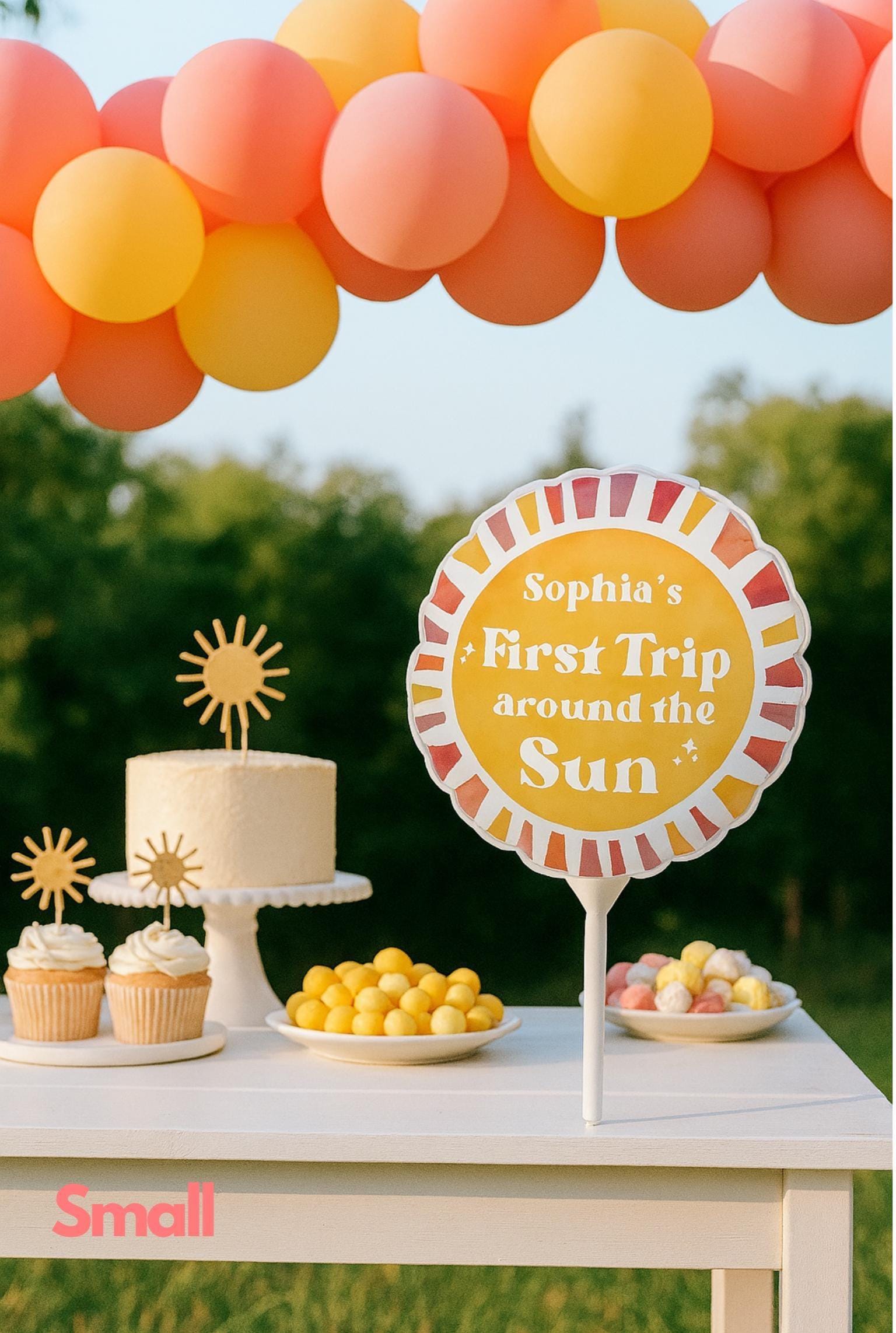 First Trip Around The Sun Balloon | First Birthday Party Decor | Boho Sun | Custom Balloon | 1st Birthday