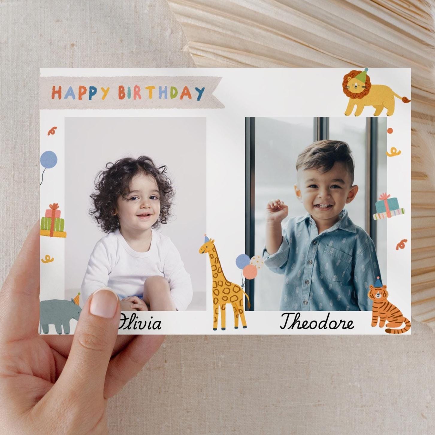 Party Animals Birthday Invitation | Safari Birthday Invitation | Sibling Birthday Invitation | Calling All Party Animals Invite | Editable