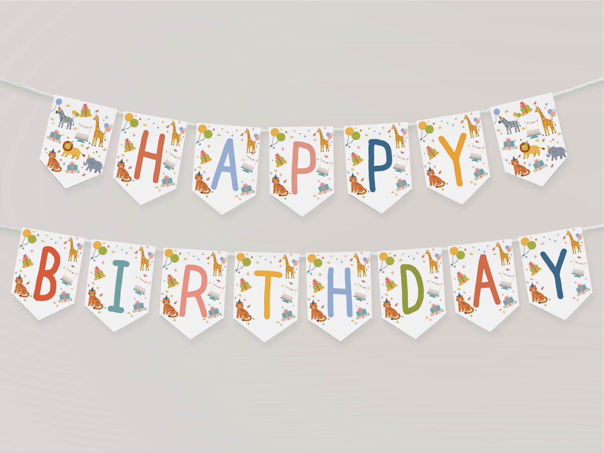 Party Animals Birthday Banner | Safari | Birthday Banner | Calling All Party Animals | Editable | Party Animals | First Birthday | Editable