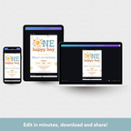 One Happy Boy Download & Print Invitation