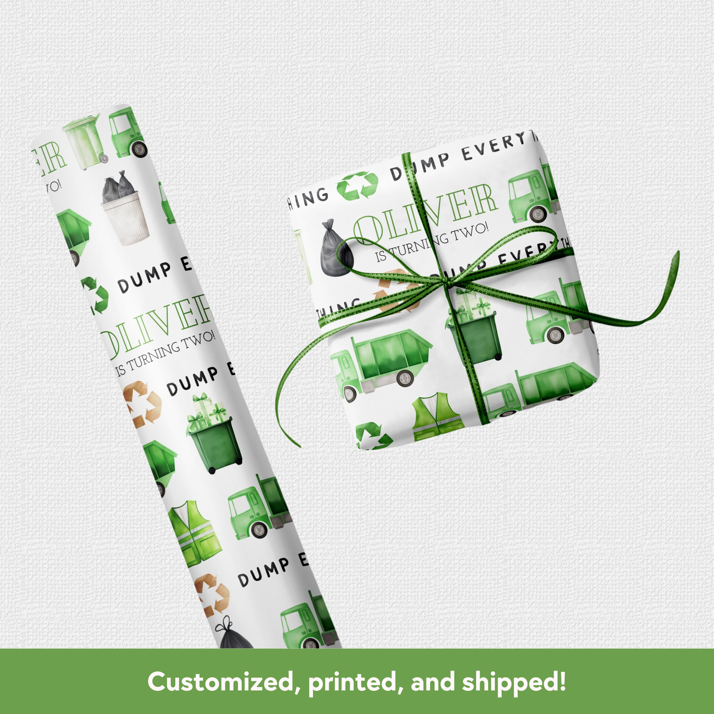 Dump Everything Birthday Wrapping Paper (Printed + Shipped)